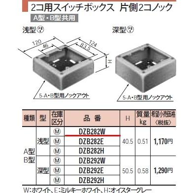 Panasonic パナソニック メタモール2コ用スイッチボックス片側 Panasonic パナソニック メタモール2コ用スイッチボックス片側