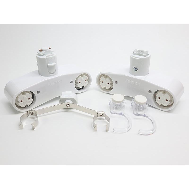 在庫品 KRS-2CS-WH カメダデンキ 2灯用カメダレールソケットW 配線