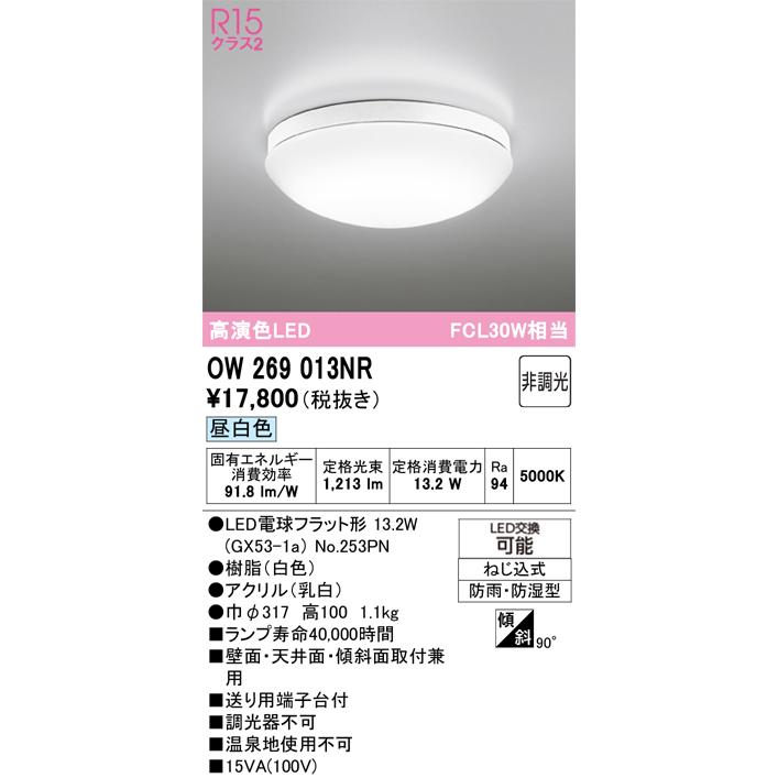 オーデリック LED 照明器具 OW269039 防湿 + 電球 NO251P1 オーデリック LED 照明器具 OW269039 防湿 + 電球 NO251P1 【公式通販】