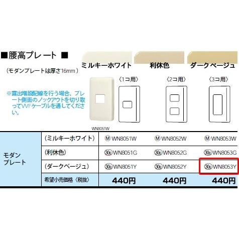 Panasonic（パナソニック） WN8053Y フルカラー配線器具・電材 腰高