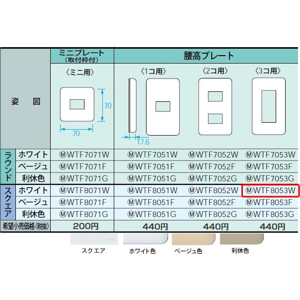 Panasonic（パナソニック） WTF8053W コスモシリーズワイド21配線器具