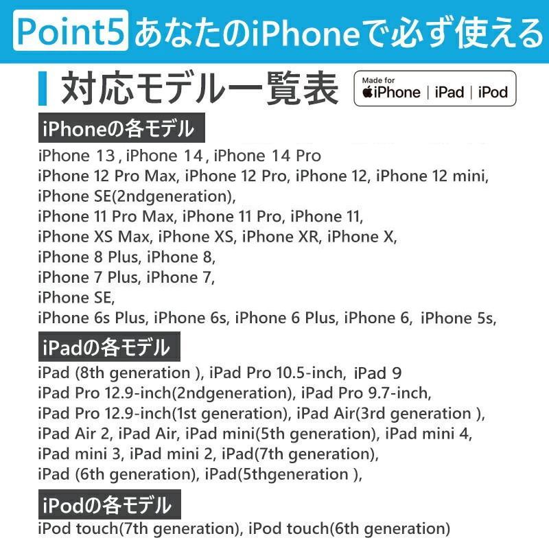 iPhone 充電ケーブル iPhone ケーブル 3本セット iphone充電コード  アイホン充電コード MFi認証  急速充電 データ転送 2m 1.5m 1m 断線防止｜teruyukimall｜13