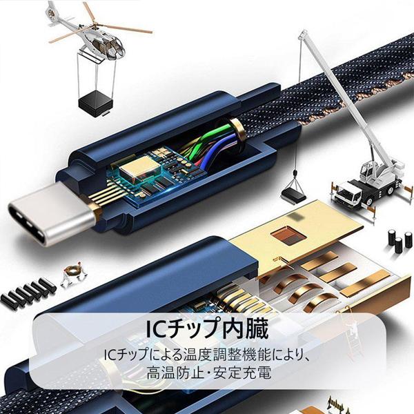 3本セット」タイプc ケーブル usb type-c 充電ケーブル 充電器
