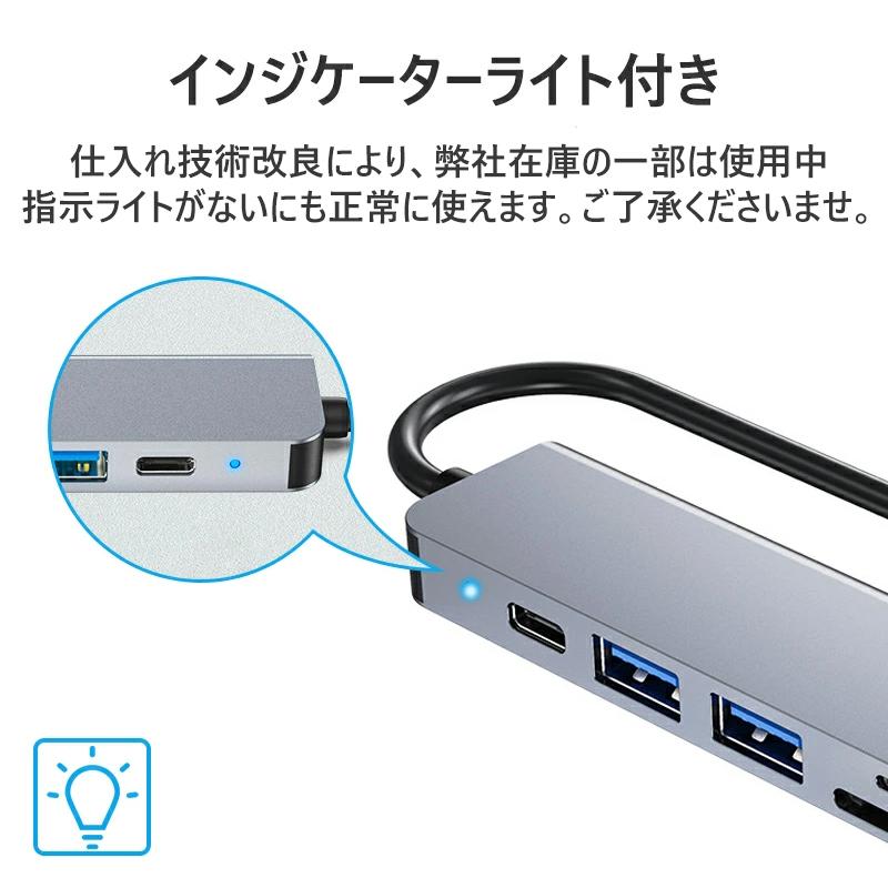 USB Type-C ハブ 6in1 SDカードリーダー HDMI ポート 4K PD対応 USB 3.0 USB-C タイプC Macbook Android iPad ノートパソコン 高速転送 音楽 写真｜teruyukimall｜14