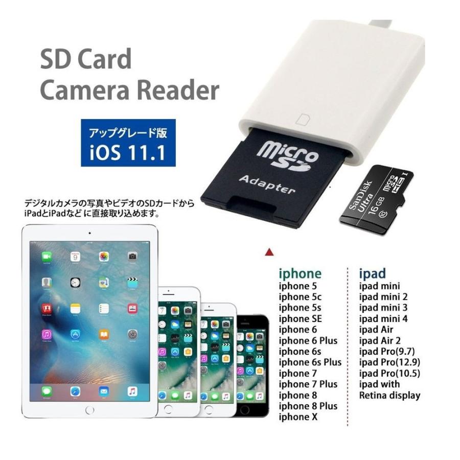 Sdカードリーダー Iphone Ipad 専用 Lightning カメラリーダー Ios専用 Ipad Iphone X 8 Plus 7 Plus 7対応 Microメモリ Sdカードリーダー デジタル幸便 通販 Paypayモール