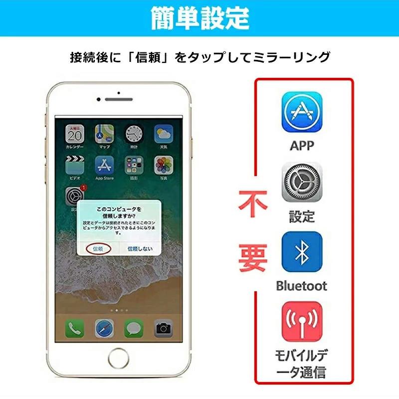 Lightning to HDMI 変換ケーブル USB Type-C to HDMI 変換ケーブル HDMI変換アダプター アンドロイド iPhone15 iPhone16 スマホ テレビ | ブランド登録なし | 15