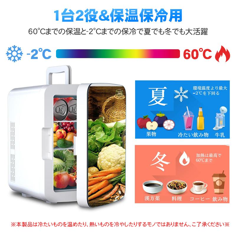 冷蔵庫 冷温庫 ミニ冷蔵庫 化粧鏡冷蔵庫 車載用小型冷温庫 10l 大容量 静音 保温 保冷 2電源式 持ち運び便利 設置簡単 省エネ おしゃれ 高品質 デジタル幸便 通販 Paypayモール