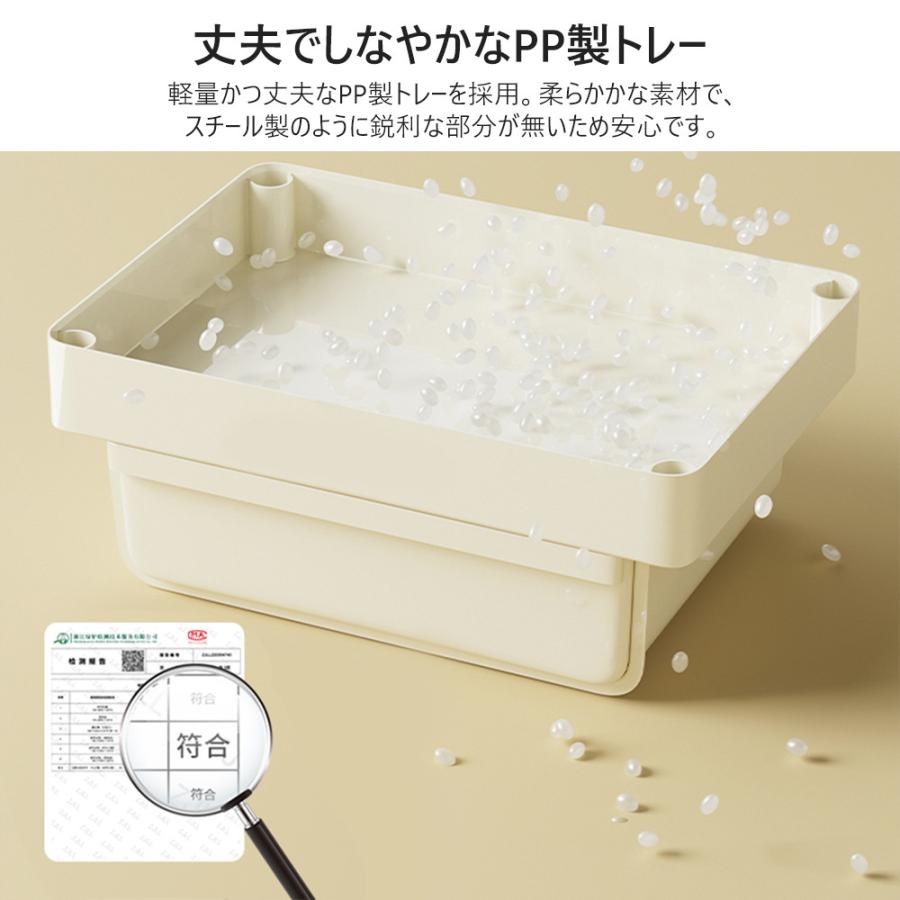 ワゴン キャスター付き 引き出し付き キッチンワゴン 3段 キッチン収納