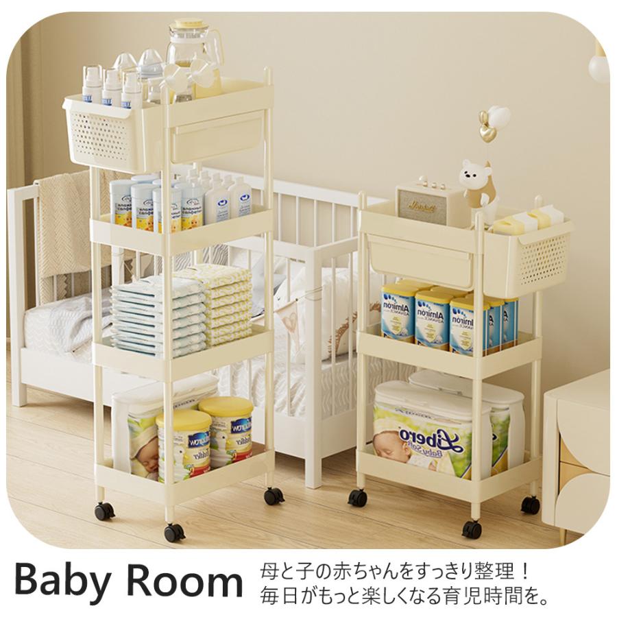 ワゴン キャスター付き 引き出し付き キッチンワゴン 3段 キッチン収納
