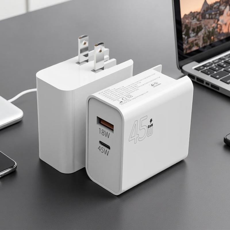 ケーブル付きUSB充電器 タイプc 充電器 携帯充電器 PD45W 急速充電器 2