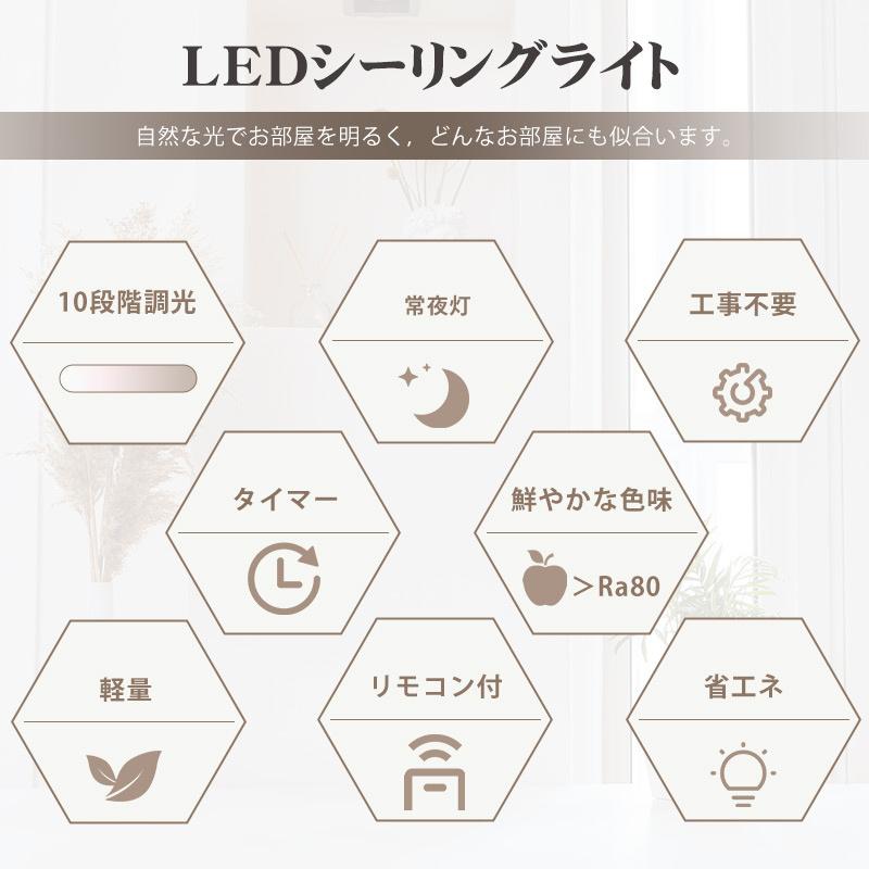 シーリングライト led 6畳 8畳 照明器具 調光 ledライト 薄型 おしゃれ