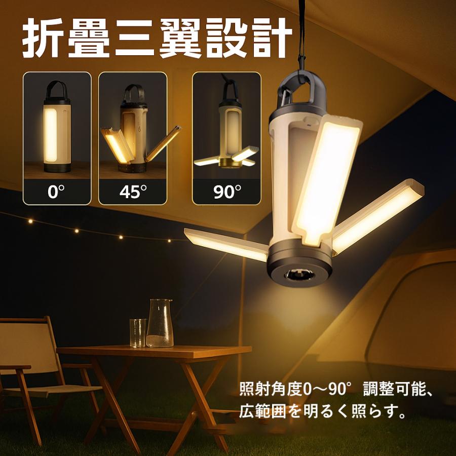キャンプランタン ledランタン 充電式 小型 多機能 高輝度 調光調色 超