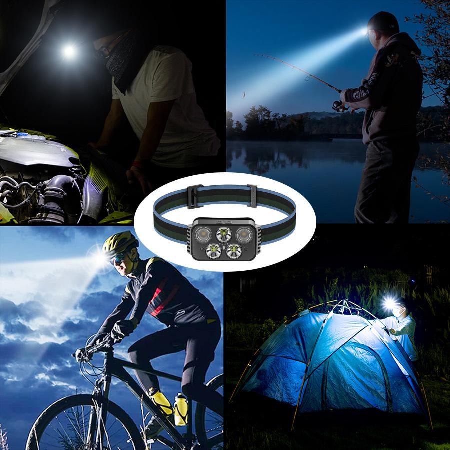 LEDマシン  3000万発 ヘッドライト 充電式 ヘットライト センサー 最強ルーメン 3000lm 超
