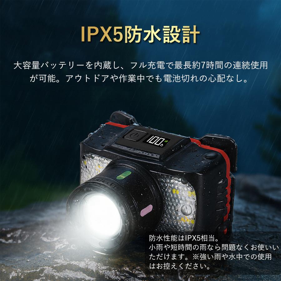 ヘッドライト 充電式 ledヘッドライト 最強ルーメン 3500LM 6モード