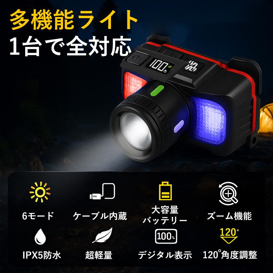 ヘッドライト 充電式 ledヘッドライト 最強ルーメン 3500LM 6モード