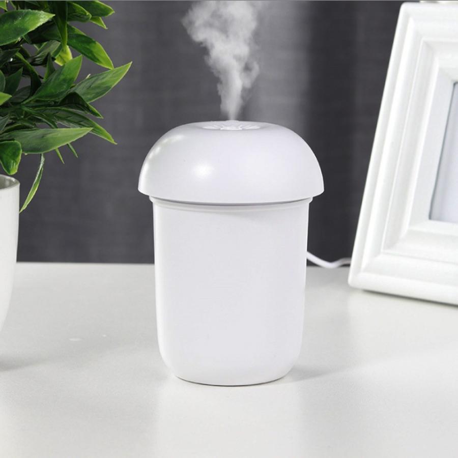 加湿器 卓上加湿器 超静音 200ML 七色LEDライト付 USB給電式 持ち運び