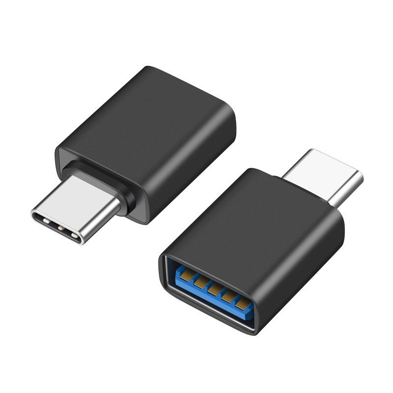 タイプC から USB 2.0 黒色 2個 充電 転送 変換アダプター パソコン 通販