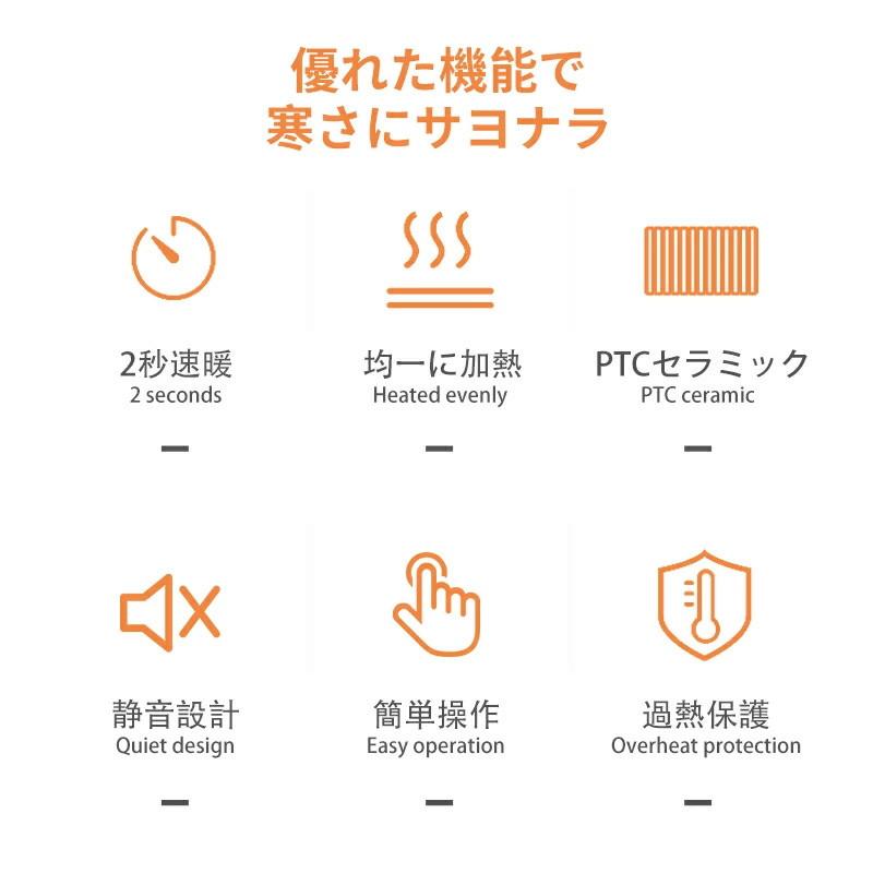 セラミックヒーター 小型 速暖 ファンヒーター 電気ヒーター 電気