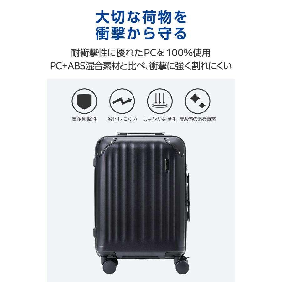 ELECOM（エレコム） キャリーケース 機内持ち込み sサイズ TSAロック