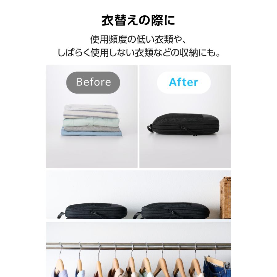 ELECOM（エレコム） 圧縮袋 旅行用 収納袋 パッキングキューブ XS