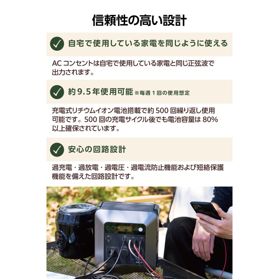 ELECOM（エレコム） ポータブル電源 防災 停電 712Wh 192500mAh