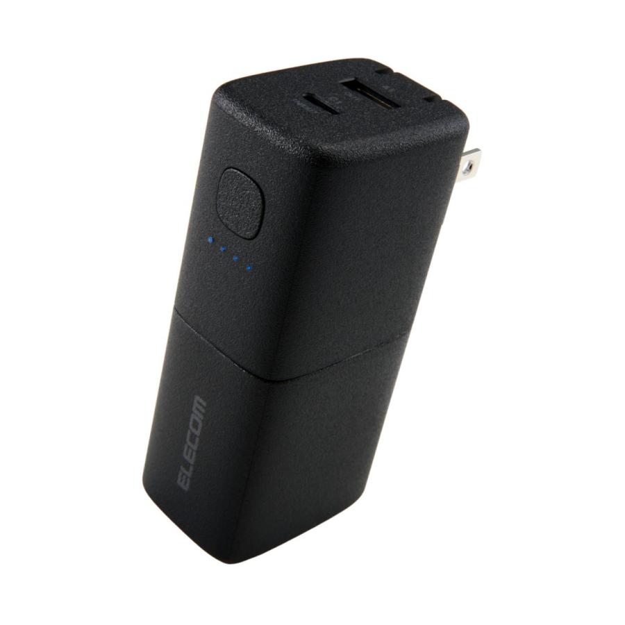 ELECOM（エレコム） モバイルバッテリー 5000mAh 30W コンセント一体型