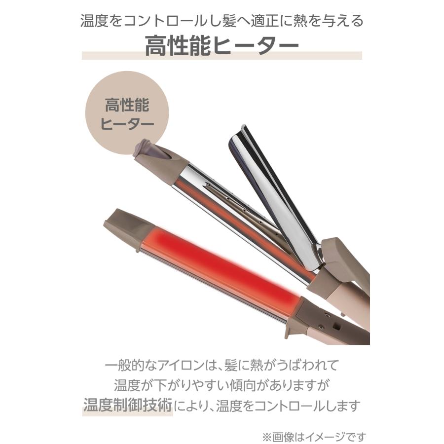 テスコム マイナスイオン＆スチーム 2wayカール＆ストレート ヘアアイロン 2WAY ( ストレート & カール ) マイナスイオン