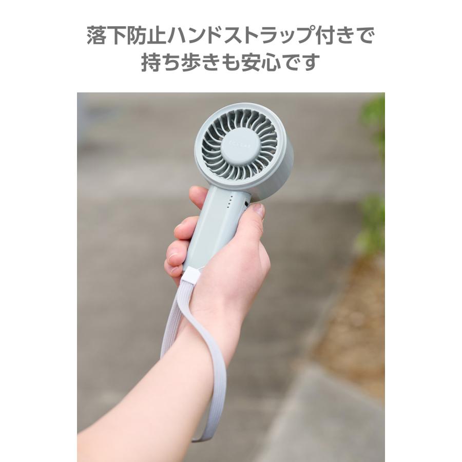 ELECOM（エレコム） ハンディファン 扇風機 小型 ストラップ 携帯