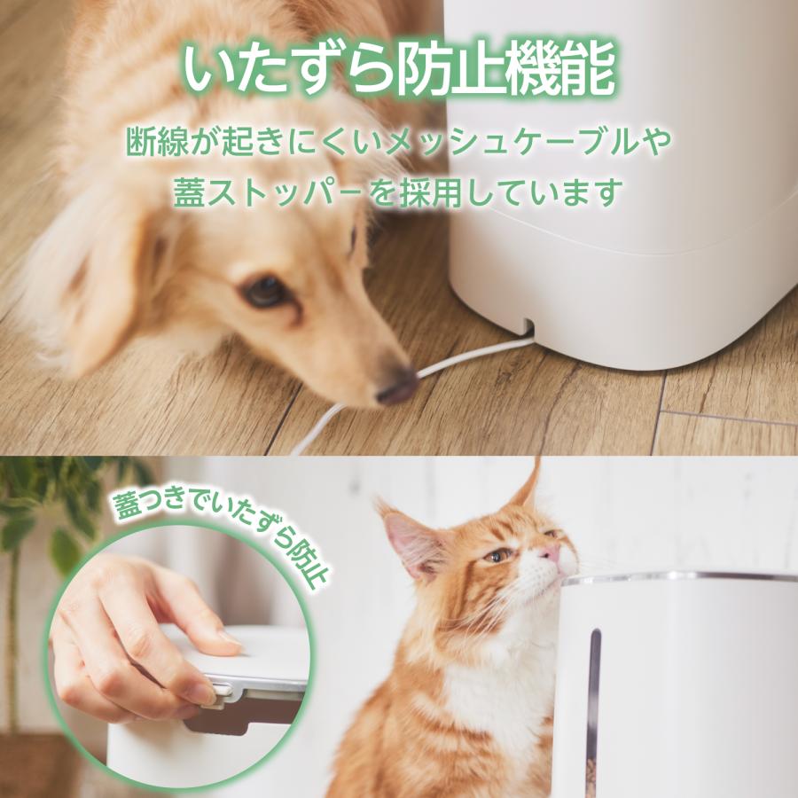 7/062603 エレコム 自動給餌器 PET-AF04WH ダブルボウル 自動給餌器 猫 中小型犬 4L 1匹用 録音可 タイマー式 ステンレス