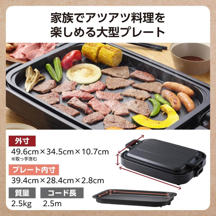 テスコム（TESCOM） ホットプレート 焼肉 パエリア パスタ 大型 平面
