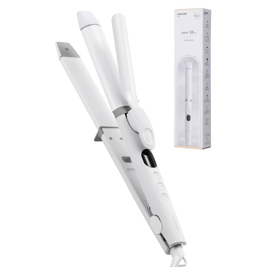 テスコム（TESCOM） ヘアアイロン 2way 32mm ストレートアイロン