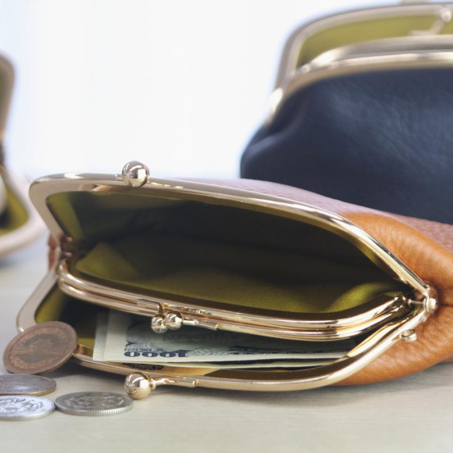 親子がま口 財布 小銭入れ コインケース カード入れ 革 本革