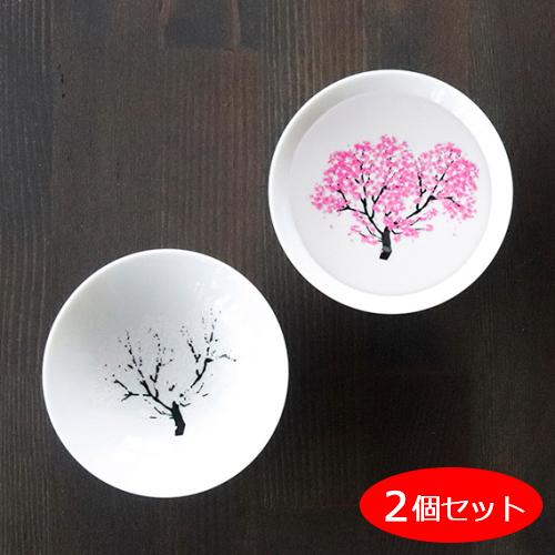 桜模様の銅製盃3個セット