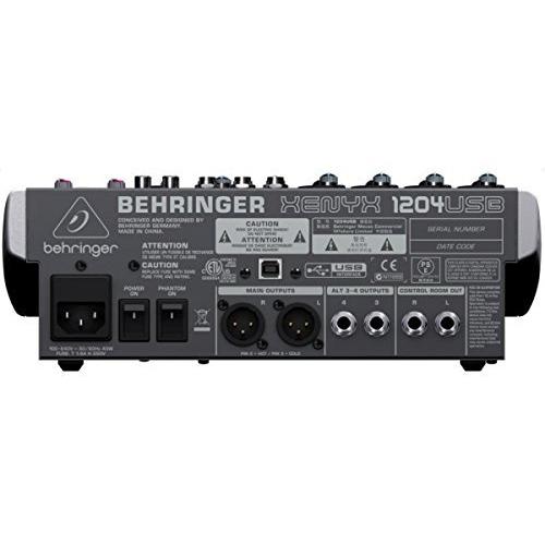 ベリンガー アナログミキサー 12チャンネル 1ノブコンプ/USBオーディオインターフェース搭載 XENYX 1204USB 