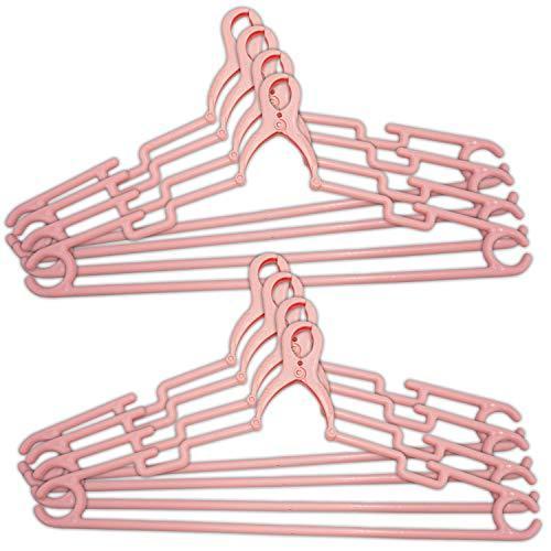コモライフ ジャンボクリップハンガー 幅広 ピンク ワイドな肩幅46cm 飛びにくい 首が伸びない 男性用 大人のシャツ 8本入 Oddkmkxf2p Dzitbalche Gob Mx