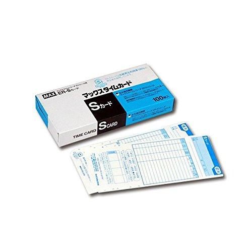(まとめ)　マックス　タイムレコーダ用カード　ER-Sカード　ER90060　ブルー　1パック(100枚)　ds-1585047