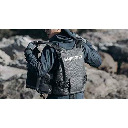 シマノ(SHIMANO) 釣りウェア 固定式フローティングベスト ロックショアベスト VF-029U グレー 0 ロックショア 磯 海水 
