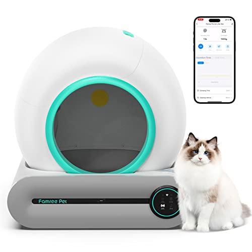 Famree Pet 猫 トイレ 自動トイレ スマホ管理 センサー付き 2024
