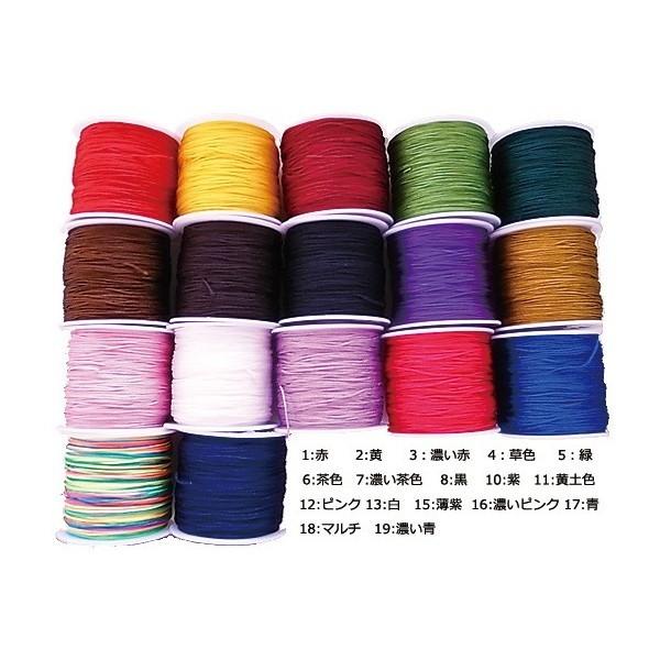 アクセサリーコード ハンドメイド ナイロンコード 約0.8〜1mm 全長約35m 18色 | 