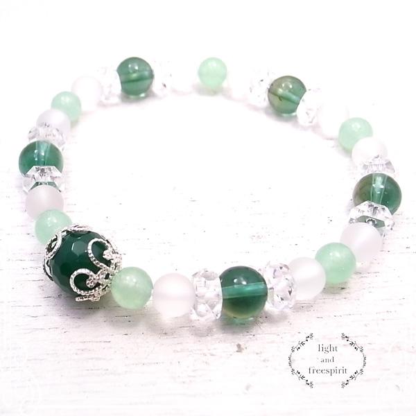 最適な材料 グリーンメノウ おしゃれパワーストーンブレスレット Freespirits And Light 天然石 ブレスレット 配送指定できません 了承 Www Zeapack Com
