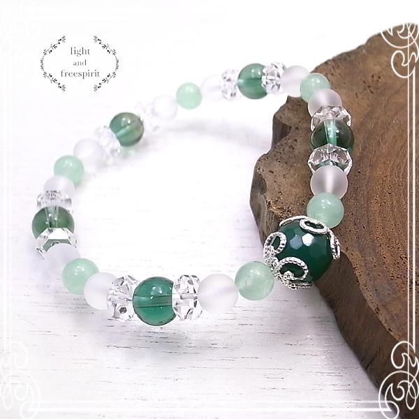 最適な材料 グリーンメノウ おしゃれパワーストーンブレスレット Freespirits And Light 天然石 ブレスレット 配送指定できません 了承 Www Zeapack Com