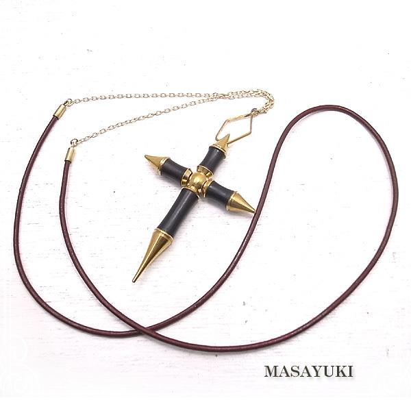 木製 十字架 ネックレス -黒檀 (コクタン)・真鍮- [ MASAYUKI ] アクセサリー/作家/ハンドメイド