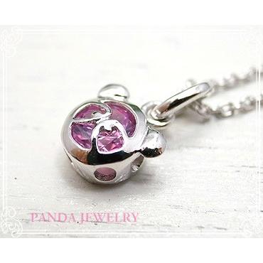プチパンダ ネックレス （ピンク） シルバー925 //PANDA JEWELRY キュービックジルコニア SV925_1