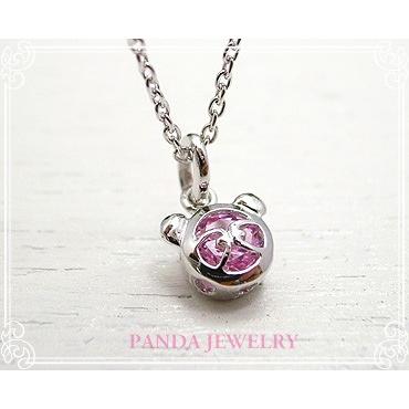 プチパンダ ネックレス （ピンク） シルバー925 //PANDA JEWELRY キュービックジルコニア SV925_3