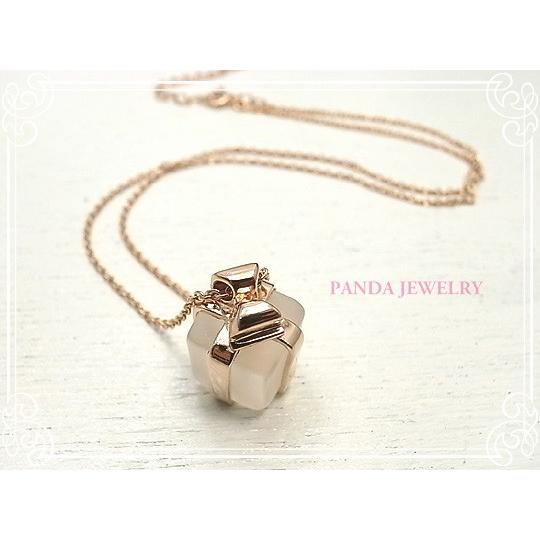 プレゼント ネックレス シルバー925（ピンクゴールドカラー） 水晶 PANDA JEWELRY [ パンダジュエリー ] SV925_1