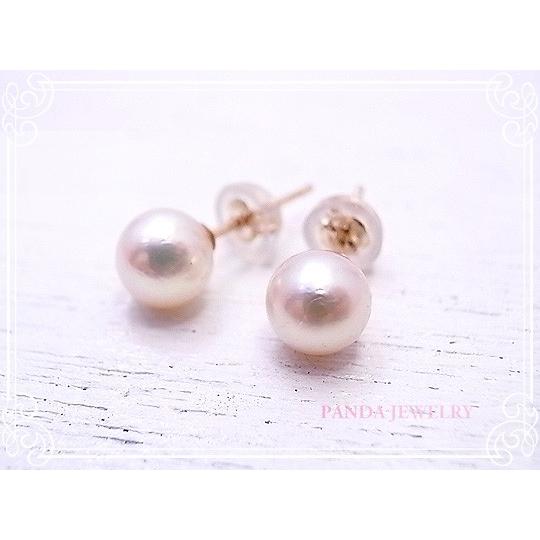 p-046-p-k10pg PANDA JEWELRY パンダジュエリー K10PGシンプルな本真珠プチピアス_1