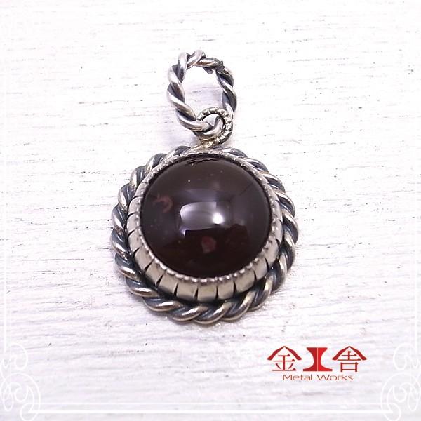 シルバーペンダント カーネリアンアクセサリー 作家 ハンドメイド //金工舎_1