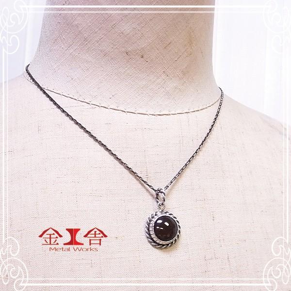 シルバーペンダント カーネリアンアクセサリー 作家 ハンドメイド //金工舎_4