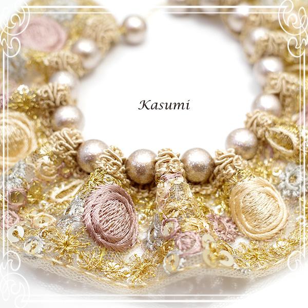 リボンとコットンパールのネックレス 【Kasumi〜かすみ〜】 アクセサリー/作家/ハンドメイド｜tesorocoltd｜02