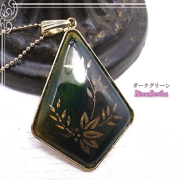 転写七宝のペンダント[3色あり] ハンドメイド 作家 アクセサリー 七宝